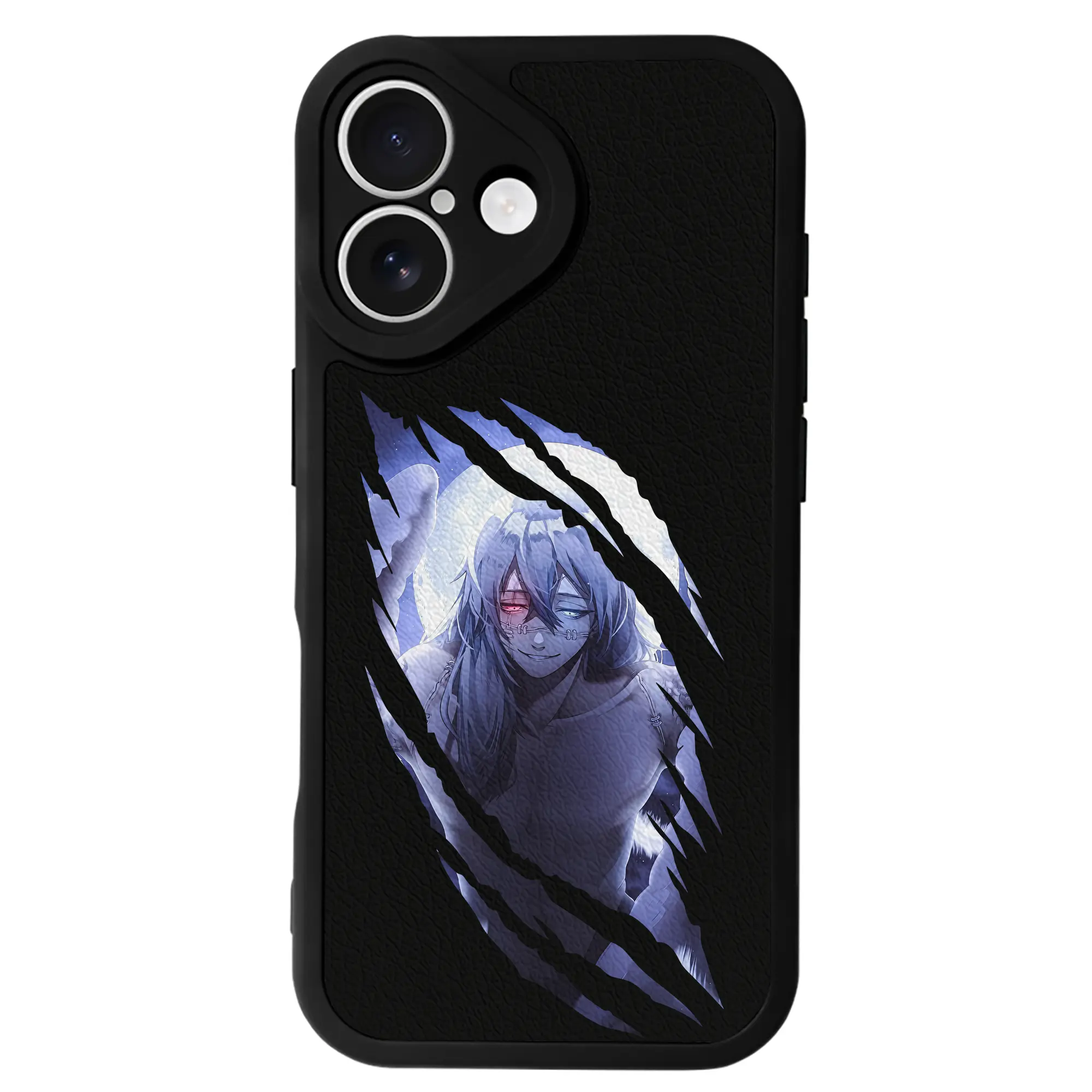 呪術廻戦 グッズ,真人 - IPhone 16シリーズ対応 ・ シリコンスマホケース ・ レザー調 ・ 高精度フィット ・ 耐衝撃 ・ ワイヤレス充電対応 ・ 精密カット